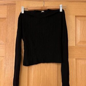 Garage Sierra Furtado Black Ribbed Turtleneck Sweater